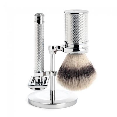 Set de rasage Traditional Silvertip Chrome - Mühle