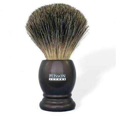 Blaireau de rasage Pur gris 955806 Marron nacré - Plisson