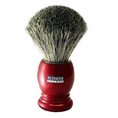 Blaireau de rasage Pur gris 955810 Rouge nacré - Plisson